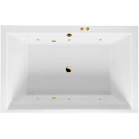 Акриловая ванна Excellent Crown Lux 190x120 "SOFT" цвет золото с гидромассажем