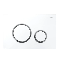 Кнопка смыва для инсталляции AZARIO AZ-8200-0045 для унитаза, пластик, цвет глянцевый белый, хром