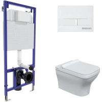 Комплект подвесной унитаз Berges Strati + система инсталляции Berges Novum L1 042452