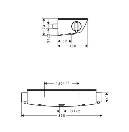 термостат для душа hansgrohe ecostat select 13161400