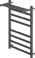 Полотенцесушитель Point Меркурий PN83858PGR электрический, с полкой, 50x80 см, графит
