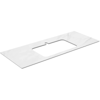 Столешница 117 см белый матовый для раковин встраиваемых сверху Kerama Marazzi Plaza Classic Монте Тиберио PL2.SG507100R\120