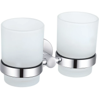 Стакан для зубных щеток Wonzon & Woghand Easy WW-8128 двойной, настенный, хром