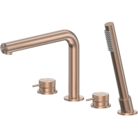 Смеситель на борт ванны Abber Emotion 316 AF8813BRG с душевым гарнитуром, розовое золото матовый