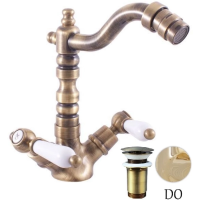 Смеситель Rav Slezak Morava Retro MK521.5/9Z для биде, с донным клапаном, золотой