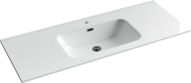 Раковина Ceramicanova Element CN7006 встраиваемая сверху, 121x46.5 см, белая