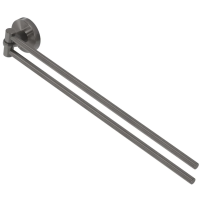 Полотенцедержатель Cezares Relax RELAX-THD-S-GM 40,8 см, поворотный, двойной, оружейная сталь