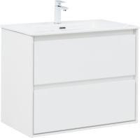 Тумба под раковину Aquanet Милан 00336369 79.6x45.3 см, белый глянец