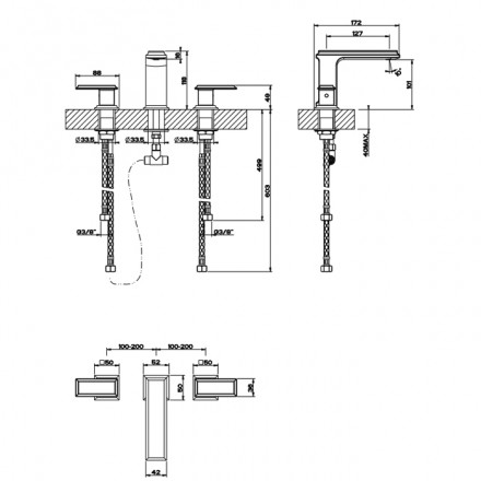 смеситель gessi eleganza 46011#706 для раковины