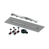 Комплект TECE TECEdrainline 640826 для монтажа дренажного канала, с декоративной панелью "Steel ll", с мембраной, длина 81.1 см, сатин
