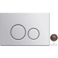 Кнопка смыва Boheme 649-CB для инсталляции, медь матовая