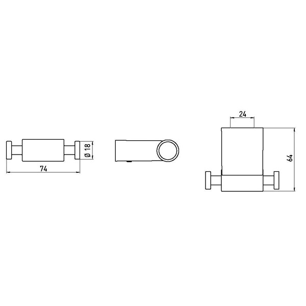 Крючок для полотенец Emco System 2 3575 001 00