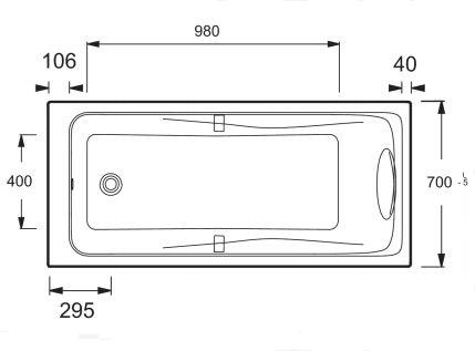 акриловая ванна jacob delafon odeon up, 150х70 см, e6060ru-00 (gm)