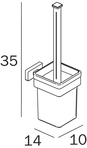 Ёршик для унитаза Inda Lea A18140CR21 хром