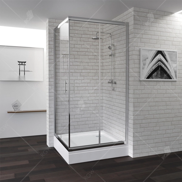 душевой уголок rgw passage pa-31 100х100x190 профиль хром, стекло прозрачное
