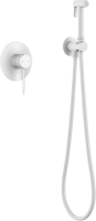 Гигиенический душ Timo Saona 2389/16SM со смесителем, С ВНУТРЕННЕЙ ЧАСТЬЮ, матовый белый