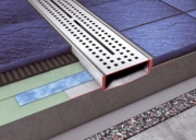 душевой лоток tece tecedrainline 600800 80 см, прямой, без крышки, с гидроизоляцией seal system, серебристый металлик
