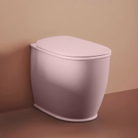 Унитаз приставной Artceram Atelier ATV002 33 00, безободковый, без сиденья, цвет-Pink Matt