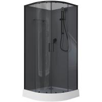 Душевая кабина Aquanet Passion EVO R Black 90х90 267259 без гидромассажа