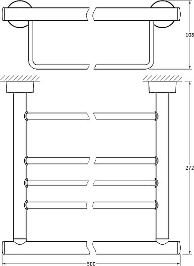 Полка для полотенец FBS Nostalgy NOS 041 50 см