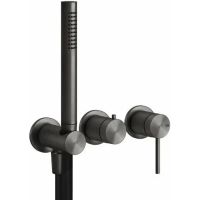 Смеситель Gessi Gessi316 54039#707 встраиваемый, внешние части, цвет шлифованное Black Metal PVD