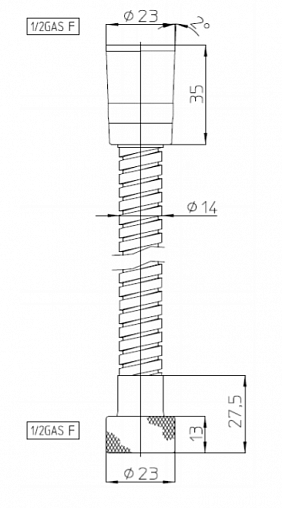 душевой шланг bossini doppia a00048c.022.1 бронза