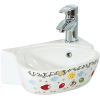 Раковина подВЕСная Creavit Cocuk CK035D с декором