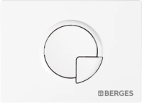Кнопка смыва Berges Novum R4 040024 для инсталляции, АБС-пластик, белая глянцевая