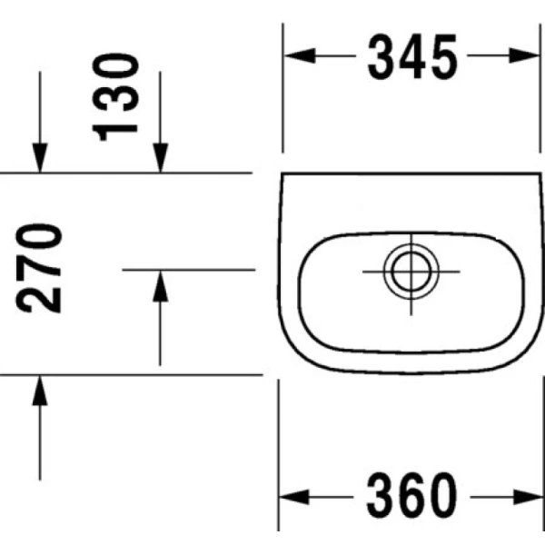 раковина подвесная duravit d-code 07053600002