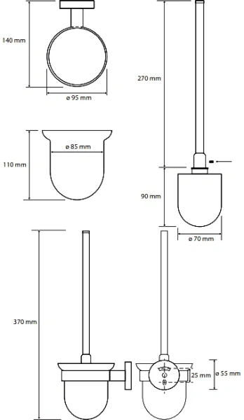Ёршик для унитаза Bemeta Coral 158113017