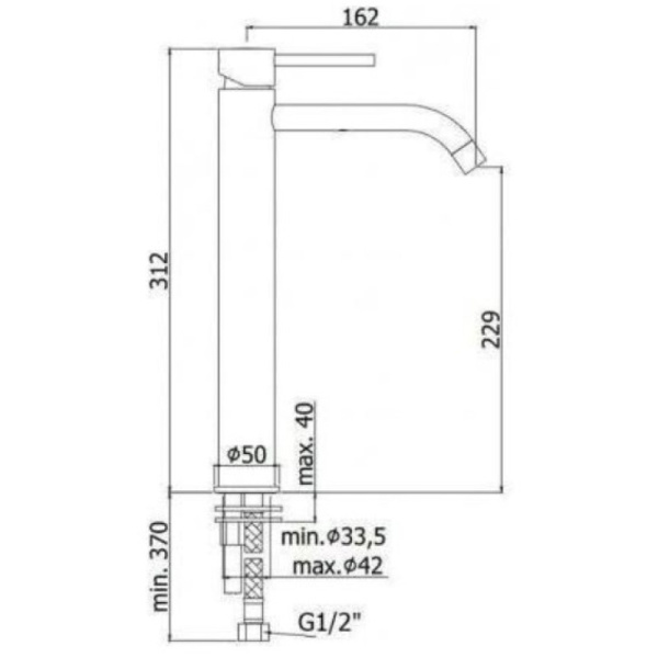 смеситель для раковины без донного клапана paffoni light lig081rose