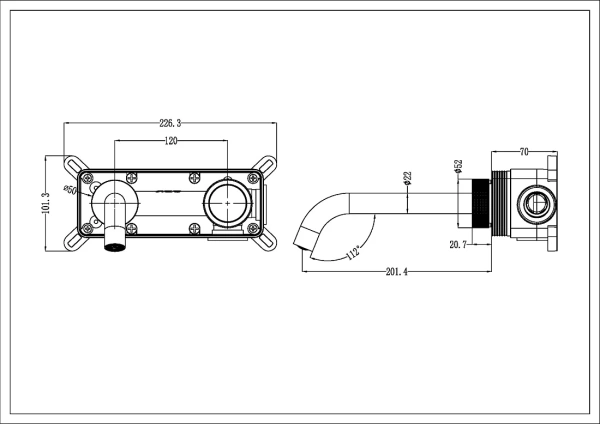 смеситель для раковины boheme tech 158/2-gm антрацит