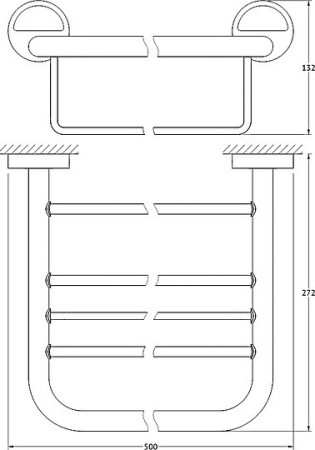 полка для полотенец fbs luxia lux 041 50 см