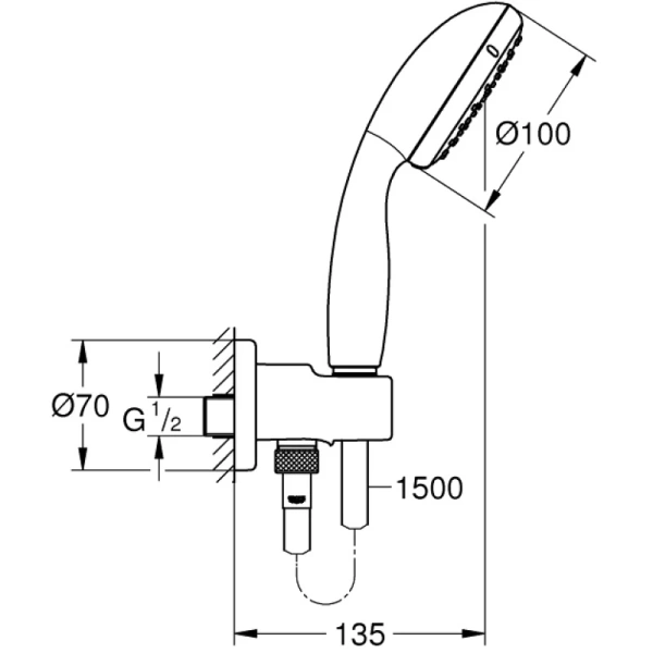 душевой набор grohe new tempesta 26406001