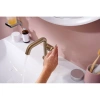 смеситель для раковины hansgrohe tecturis s 73320140 coolstart, с донным клапаном, бронза