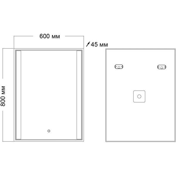 зеркало grossman avrora (600*800*45) led с сенсорным выключателем