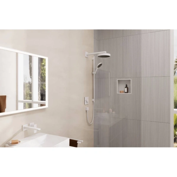 кронштейн для верхнего душа 390 мм hansgrohe square 27694700