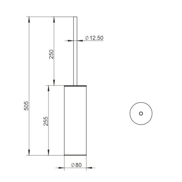 Ёршик для унитаза Whitecross Ergo ER2276NIB напольный, брашированный никель