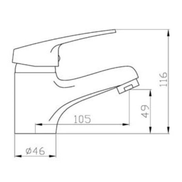 смеситель для раковины agger exact a2102100 цвет хром