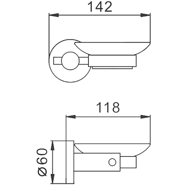 Мыльница Haiba HB8302 цвет нержавеющая сталь