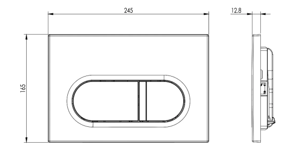 клавиша для инсталляции aquatek kdi-0000043 для унитаза, пластик, хром глянец