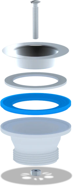 донный клапан ани пласт m100 для раковины, без перелива, сталь