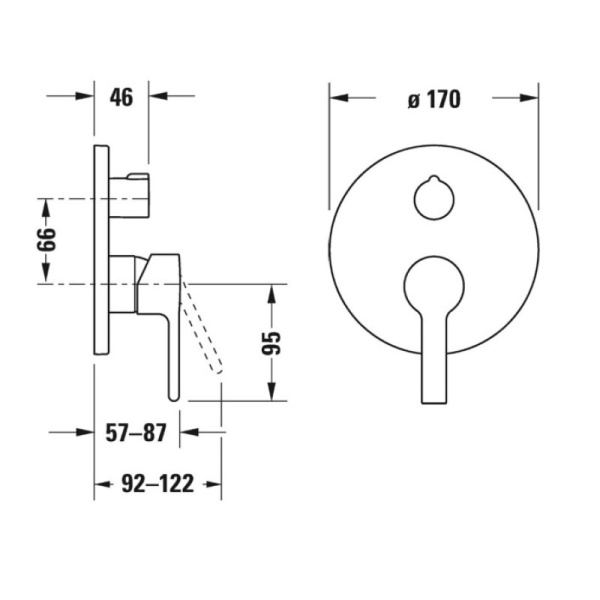 смеситель для душа duravit b24210012010 цвет хром