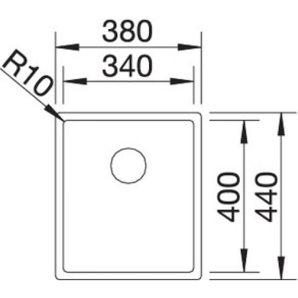 кухонная мойка blanco claron 340-if infino нержавеющая сталь 523388