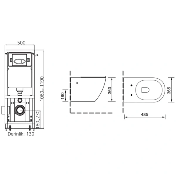 комплект подвесной унитаз + система инсталляции santiline sl-5018 + sl-01