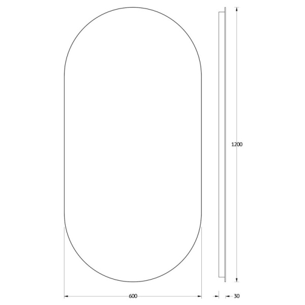 зеркало 60х120 см evoform ledshine by 2598