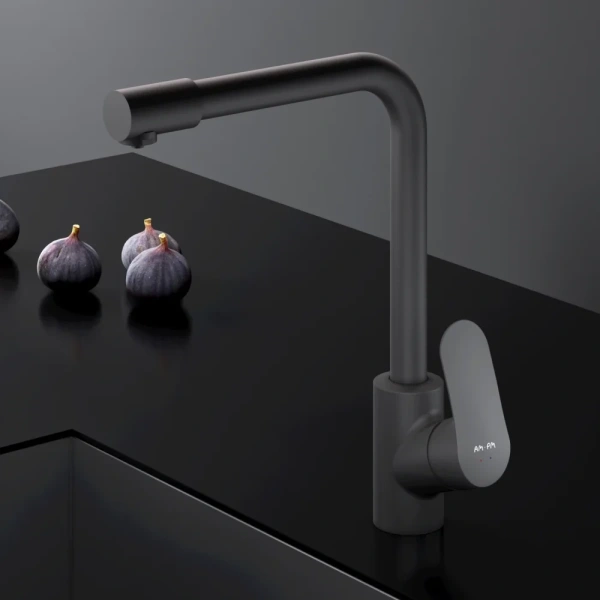 смеситель для кухни am.pm like f8005722, цвет черный матовый