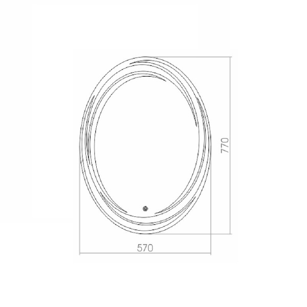 зеркало azario нормандия 570*770, led-подсветка, сенсорный выключатель