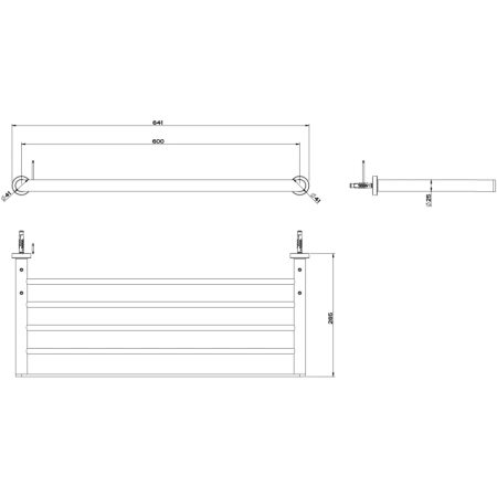 полка для полотенец gessi emporio 38950#031 64#1x26#5x25 мм, цвет хром