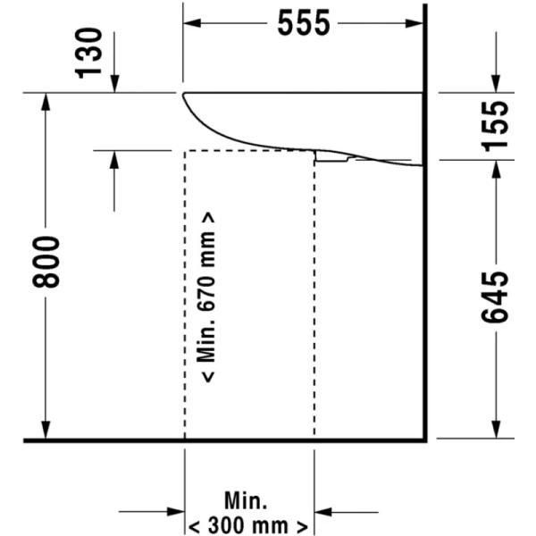 раковина подвесная duravit d-code 23136000002